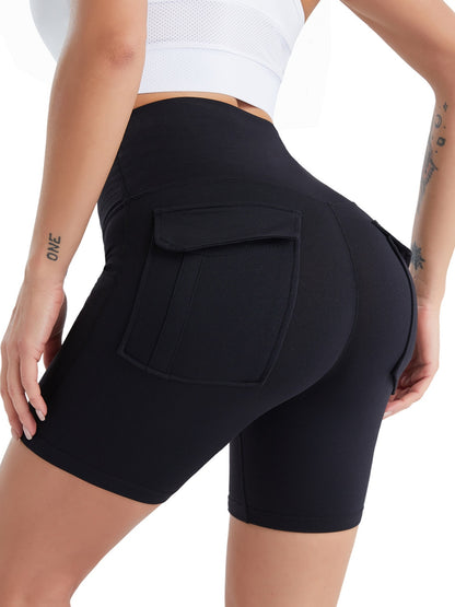 Short actif taille haute avec poches