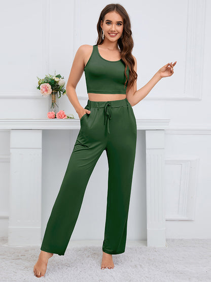 Conjunto de camiseta, cárdigan y pantalón