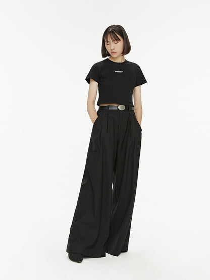 Women's Loose Flared Wide Leg Casual Trousers