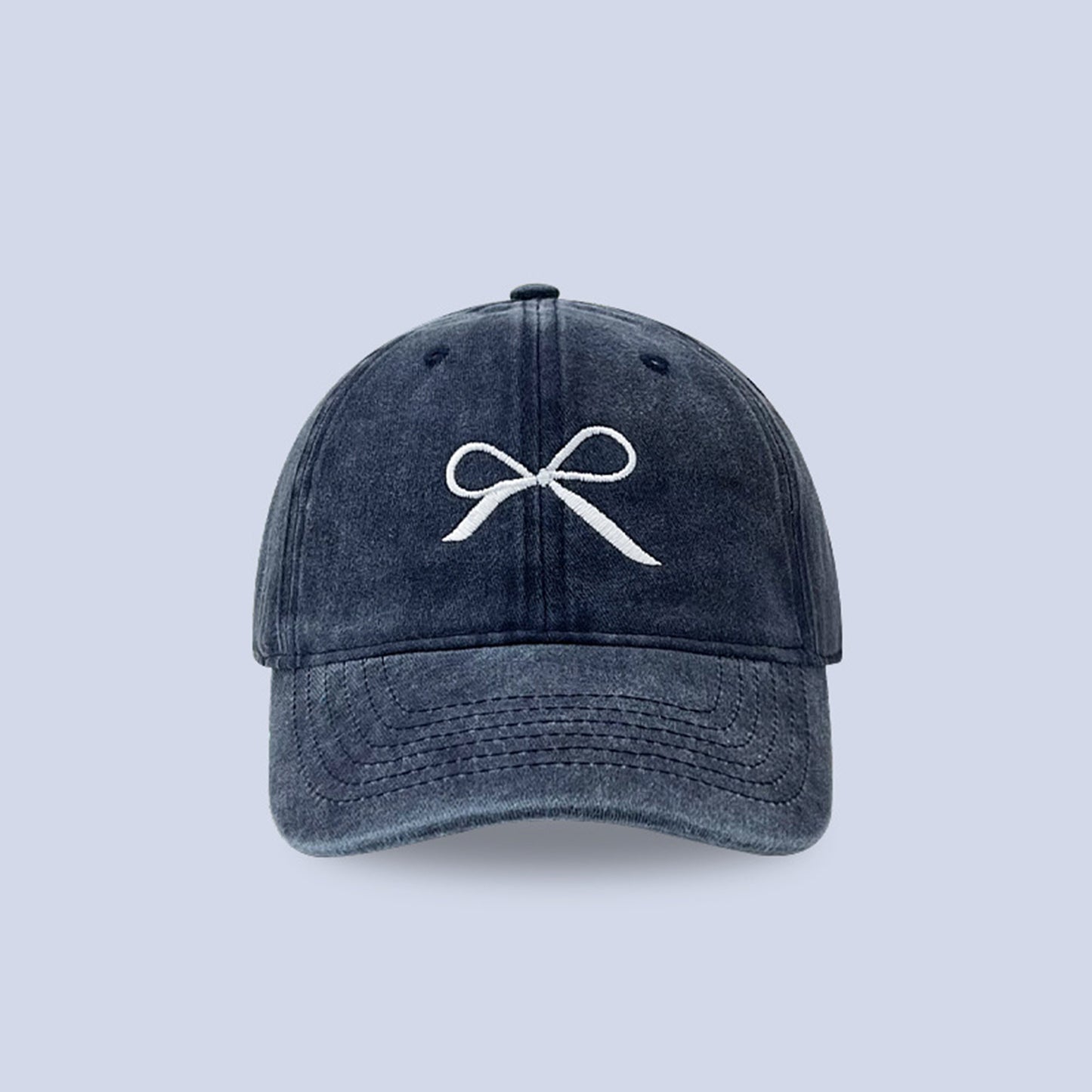 Casquette réglable brodée avec nœud