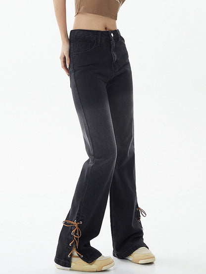 Pantalon de nettoyage slim taille haute tendance Ins