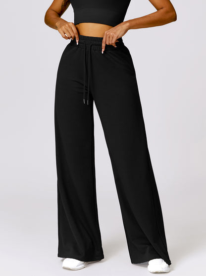 Pantalon actif taille haute avec cordon de serrage