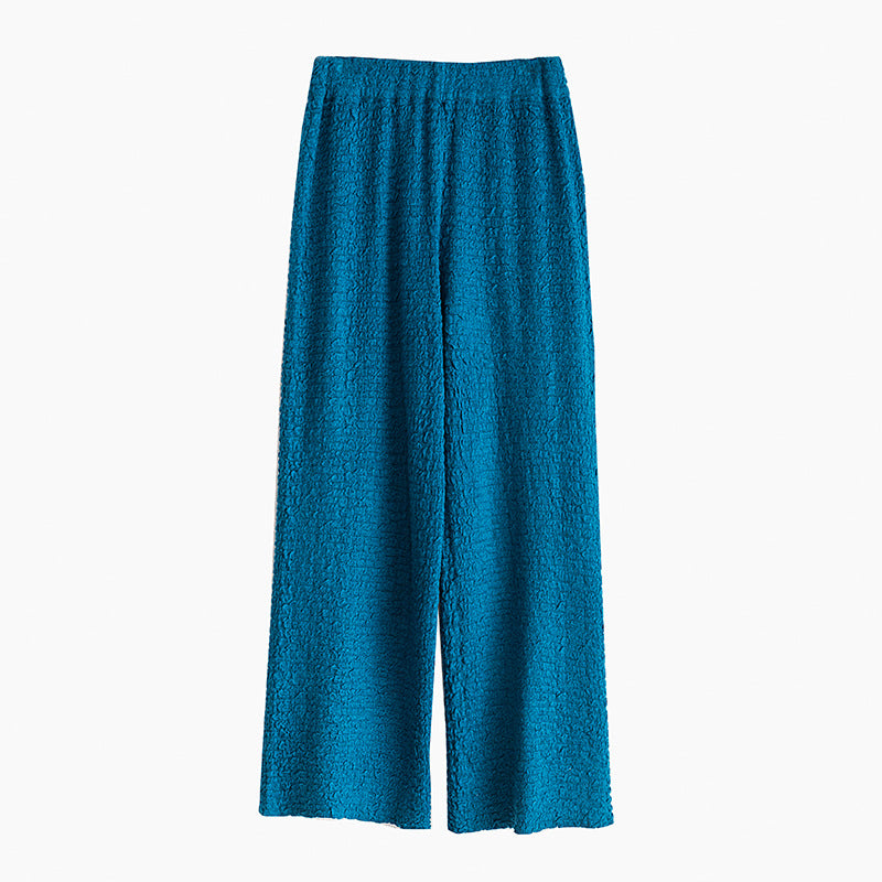 Women's Knitted Wool Drape Wide Leg Pants