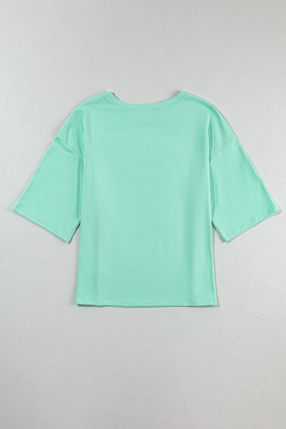 T-shirt oversize à manches mi-longues avec patch étoile Moonlight Jade Colorblock