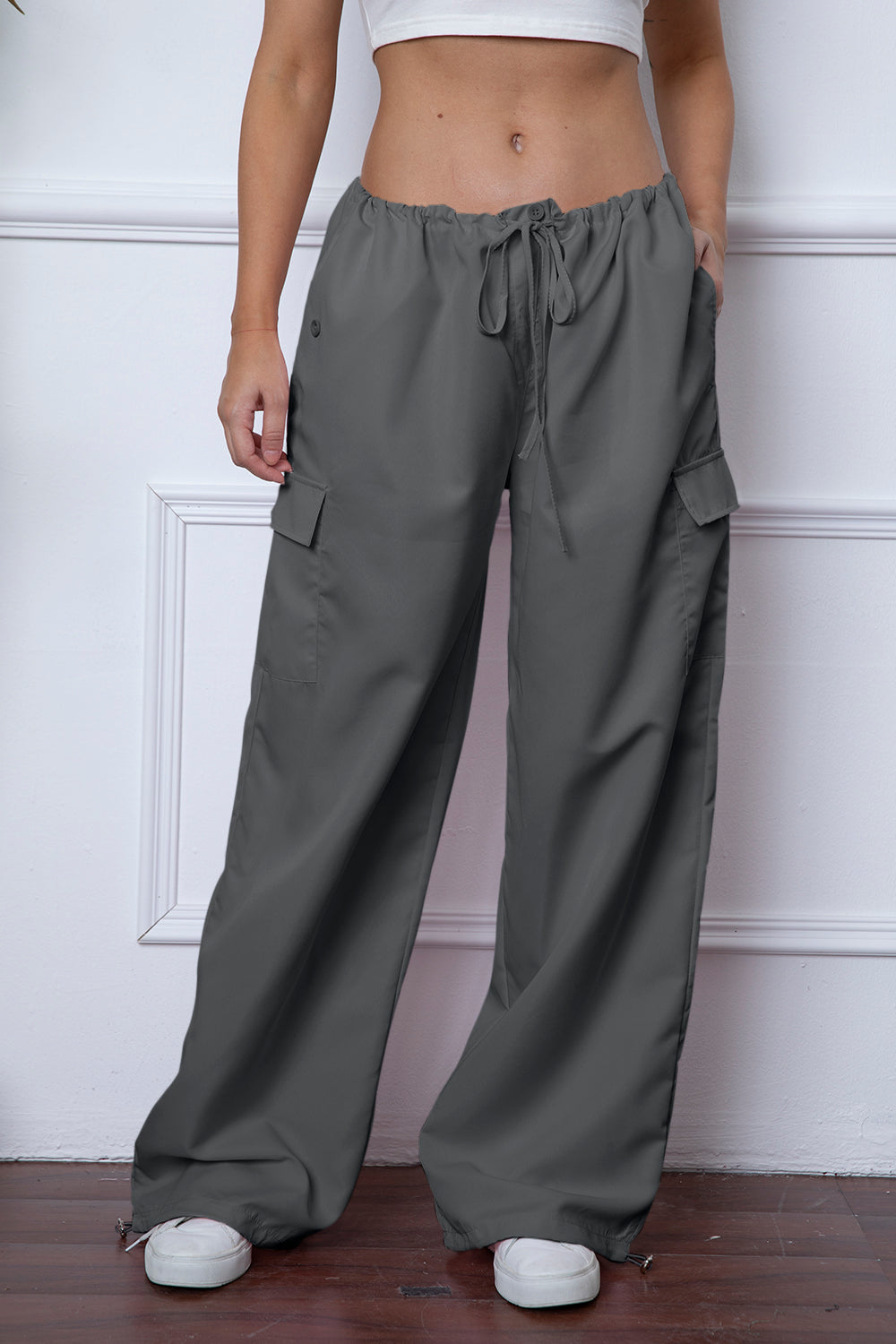 Pantalon à taille avec cordon de serrage et poches