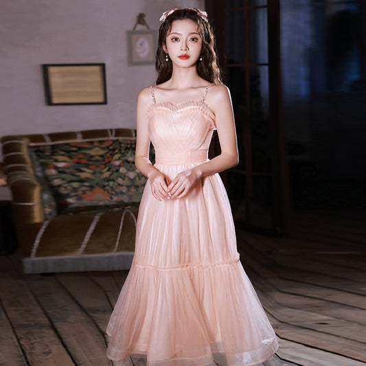 Birthday Style Slim Bridesmaid Dress