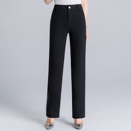 Women's Straight Suit Pants High Waist Slim And Loose Long