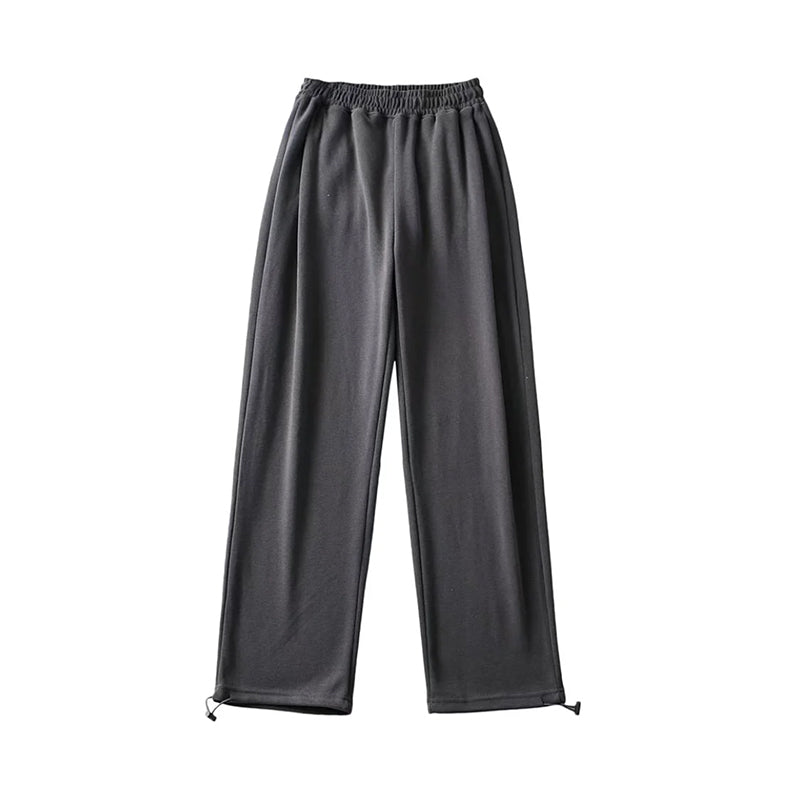 European And American Street High Waist Loose And Thin Drawstring Trousers