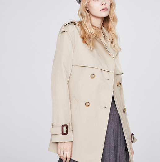 Gabardina para mujer, abrigo de otoño invierno para mujer, abrigo corto cruzado para mujer