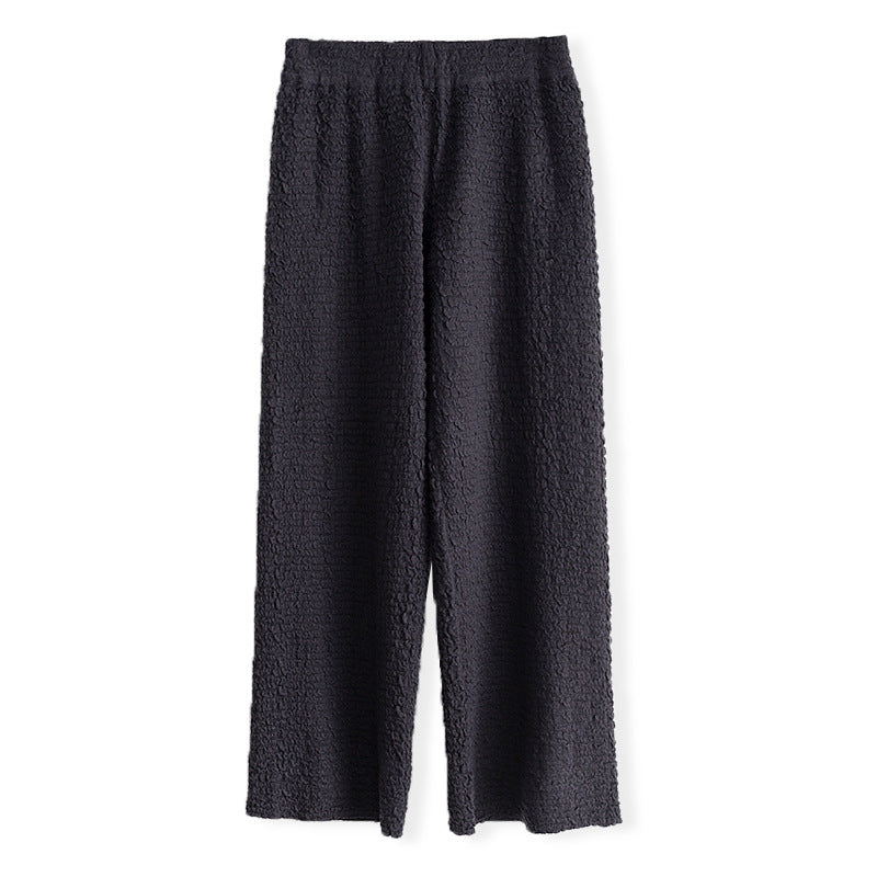 Women's Knitted Wool Drape Wide Leg Pants