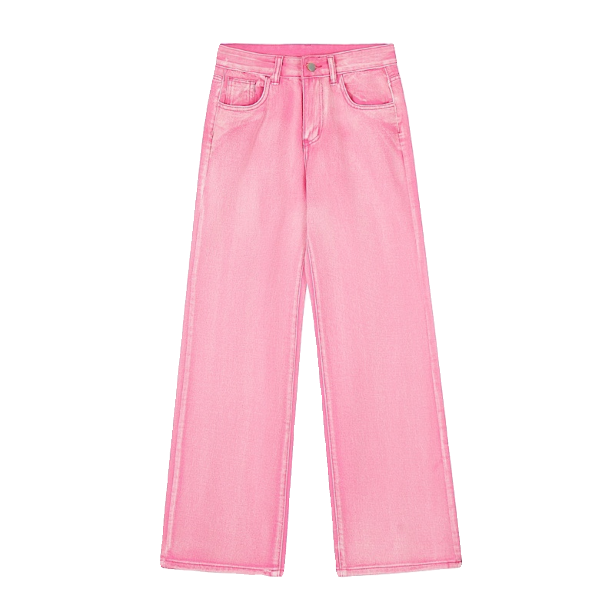 Pantalones vaqueros retro de color dopamina de otoño para mujer, pantalones sueltos informales de pierna recta, pantalones de colores adelgazantes