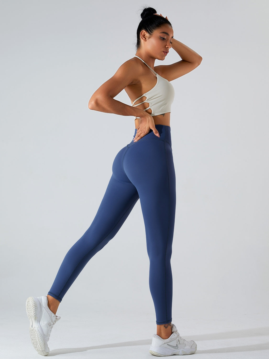 Leggings activos de cintura alta y cintura ancha