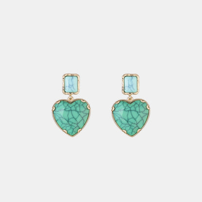 Heart & Geometric Alloy Earrings