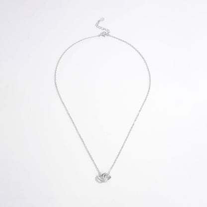 Collier coeur en argent sterling 925 incrusté de zircons