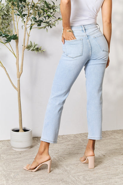 BAYEAS Full Size High Waist Straight Jeans