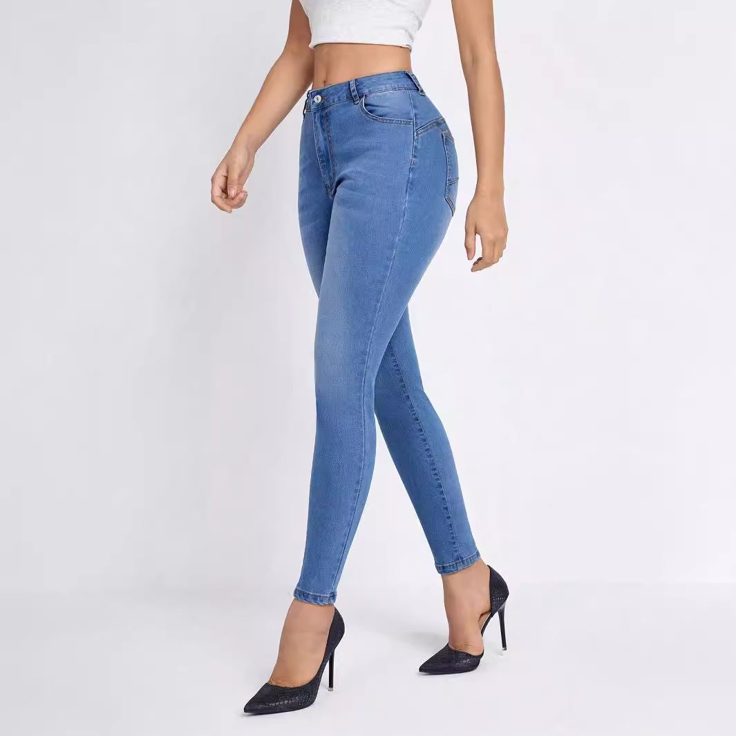 Women Clothing Tight Stretch Skinny Jeans Trousers