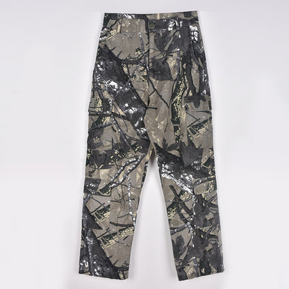 Ropa de mujer Otoño Camuflaje Sexy Suelto Casual Cremallera Bolsillo Pantalones