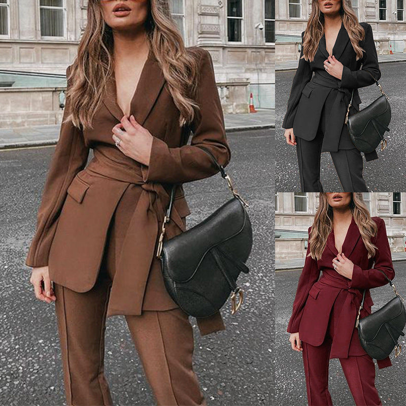 autumn New Fashion Suit Two-Piece Set Blazer