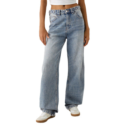 Jean ample taille haute délavé Heavy Industry pour femme