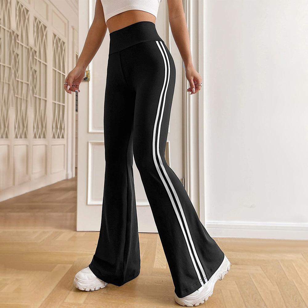 Women Clothing High Waist Drooping Wide Leg Casual Pants Summer Straight Slimming Bootcut Pants