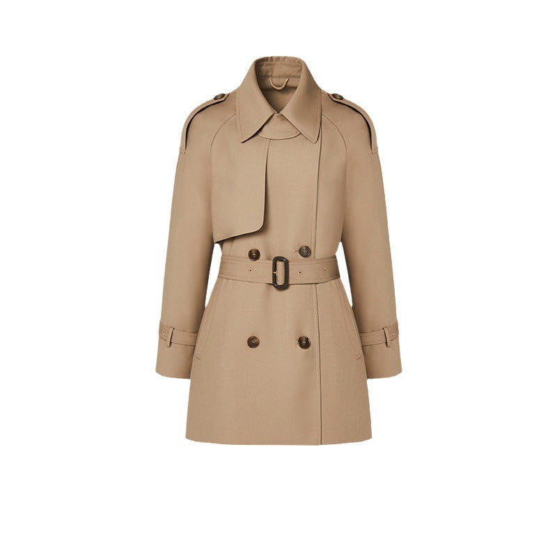 Element Mid Length Trench Coat for Women Spring Autumn High Sense Small Elegant Trench Coat Coat for Women