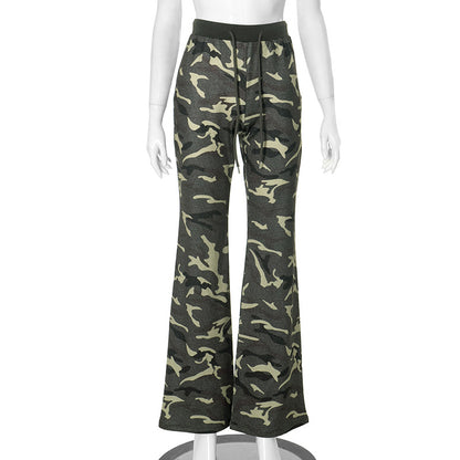 Vêtements de travail camouflage pour femmes, pantalon camouflage sexy de haute rue, taille haute, amincissant, été