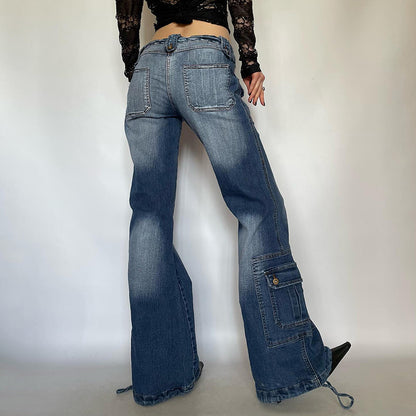 Début de l'automne femmes vêtements rue en ligne rouge sexy bleu couleur droite légèrement épicée jeans minceur femmes