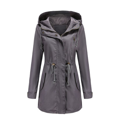 Cotton Women Spring Autumn Coat Loose Solid Color Clothing Women Clothing