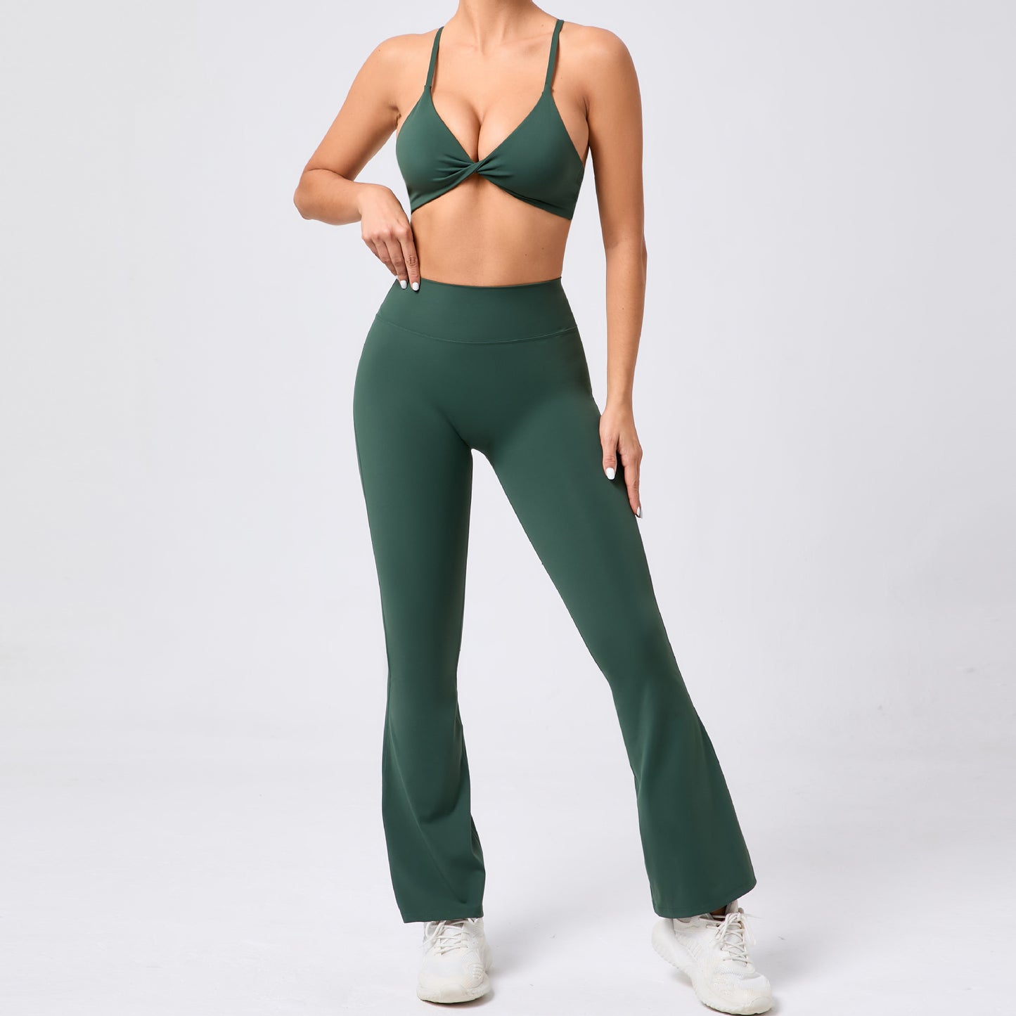 Sujetador ajustable giratorio, ropa de Yoga con espalda ajustada, traje con cuerno de secado rápido, traje de entrenamiento para ejercicio de carrera