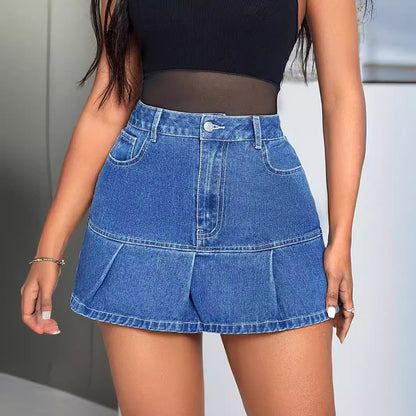 Women Clothing Office Denim Skirt