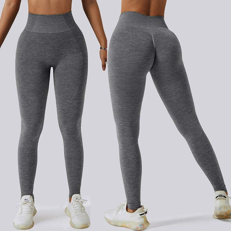 Pantalon de yoga sans couture à la mode pour rehausser les hanches, taille haute, pantalon de fitness à séchage rapide, collants de sport, pantalon court en tricot