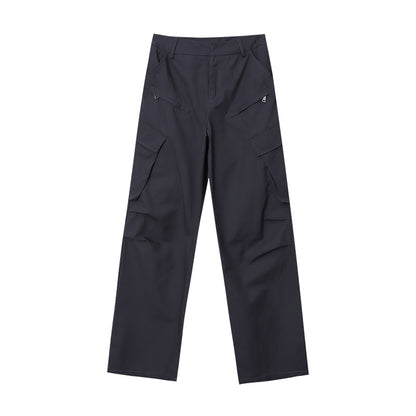 Early Autumn Tooling Pocket Straight Casual Wide Leg Pant