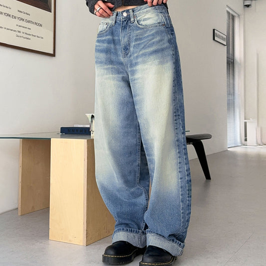 Pantalon en Denim à la mode, tendance, couleur contrastée, ample, jambes larges, Sexy, taille basse, décontracté, été