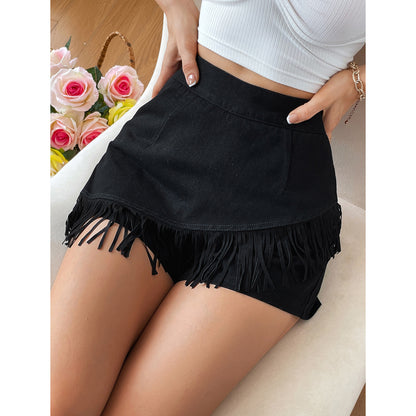 Women Clothing Casual All-Matching Slim Fit Sexy Sheath Low Waist Denim Shorts