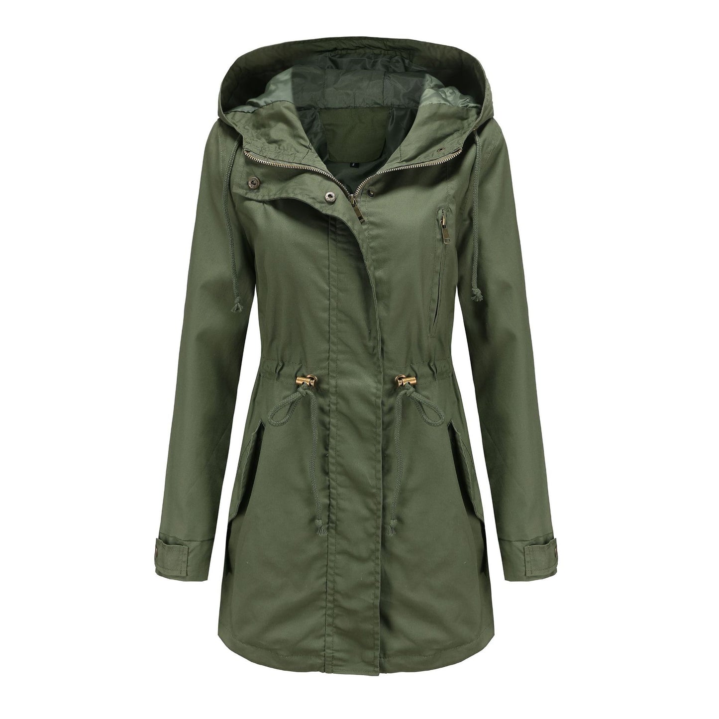 Cotton Women Spring Autumn Coat Loose Solid Color Clothing Women Clothing