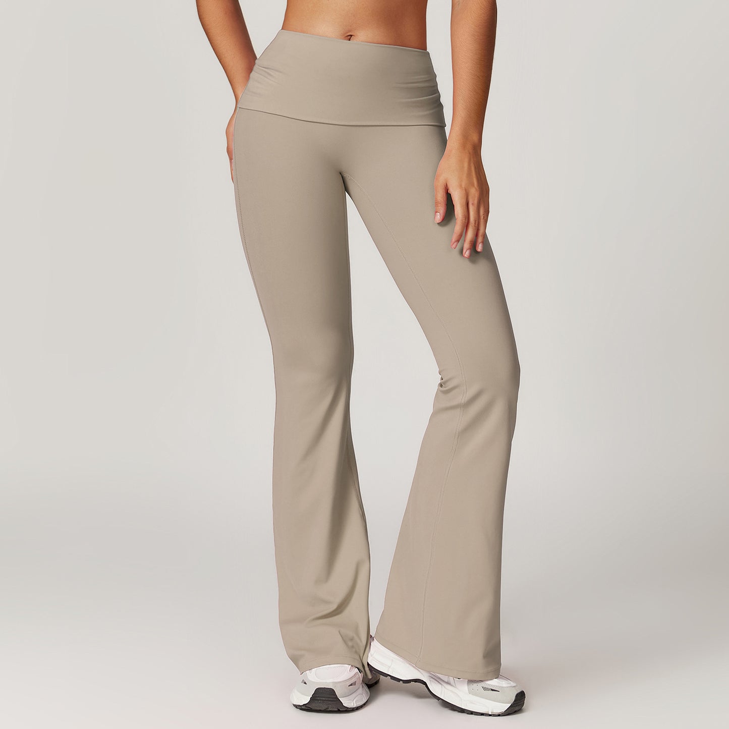 Pantalon de Yoga moulant à jambes larges, décontracté, taille haute, serré, vêtements d'extérieur, Fitness, sensation nue, Micro Pull, pantalon de sport