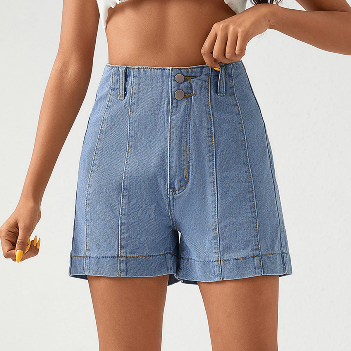 Denim femmes Shorts femmes été taille haute Denim Shorts pantalons décontractés tout assorti