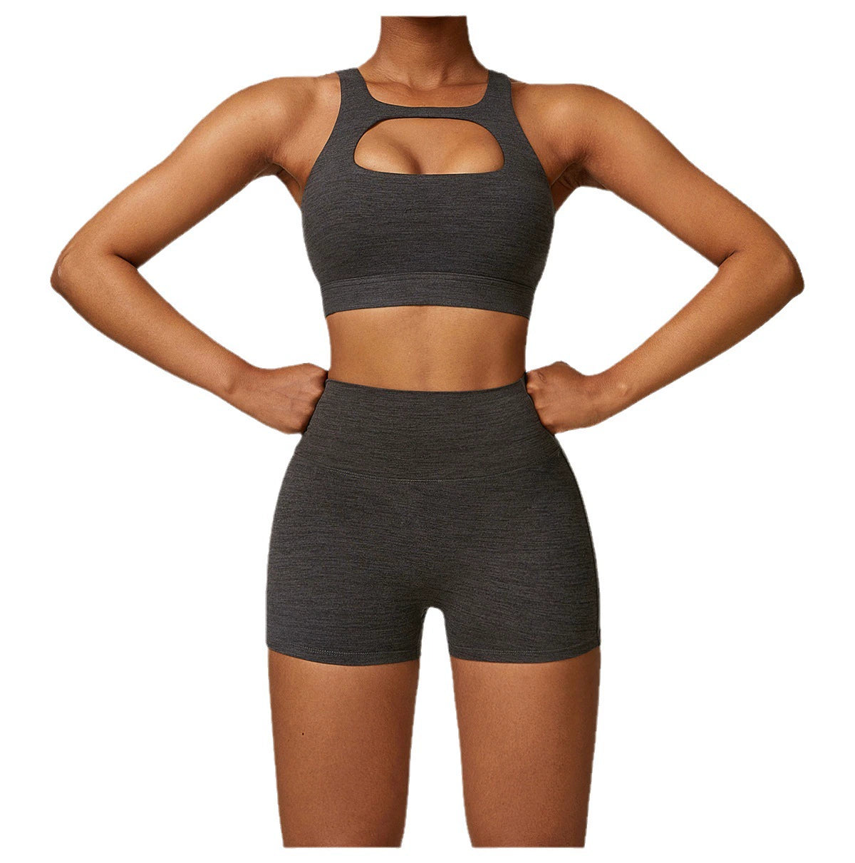 Mode Ponçage Cationique Respirant À Séchage Rapide Costume De Yoga Pour Femmes Mince À La Recherche De Beauté Dos Fitness Sport Body-Hugging Costume Deux Pièces