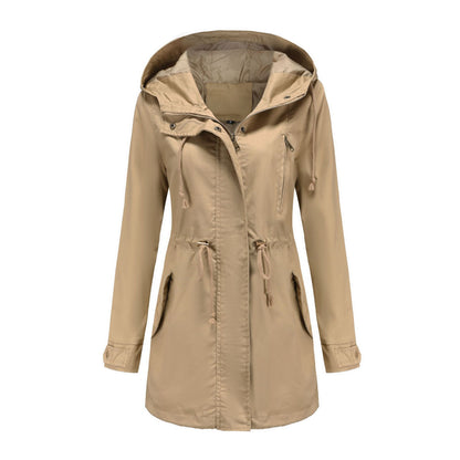 Cotton Women Spring Autumn Coat Loose Solid Color Clothing Women Clothing