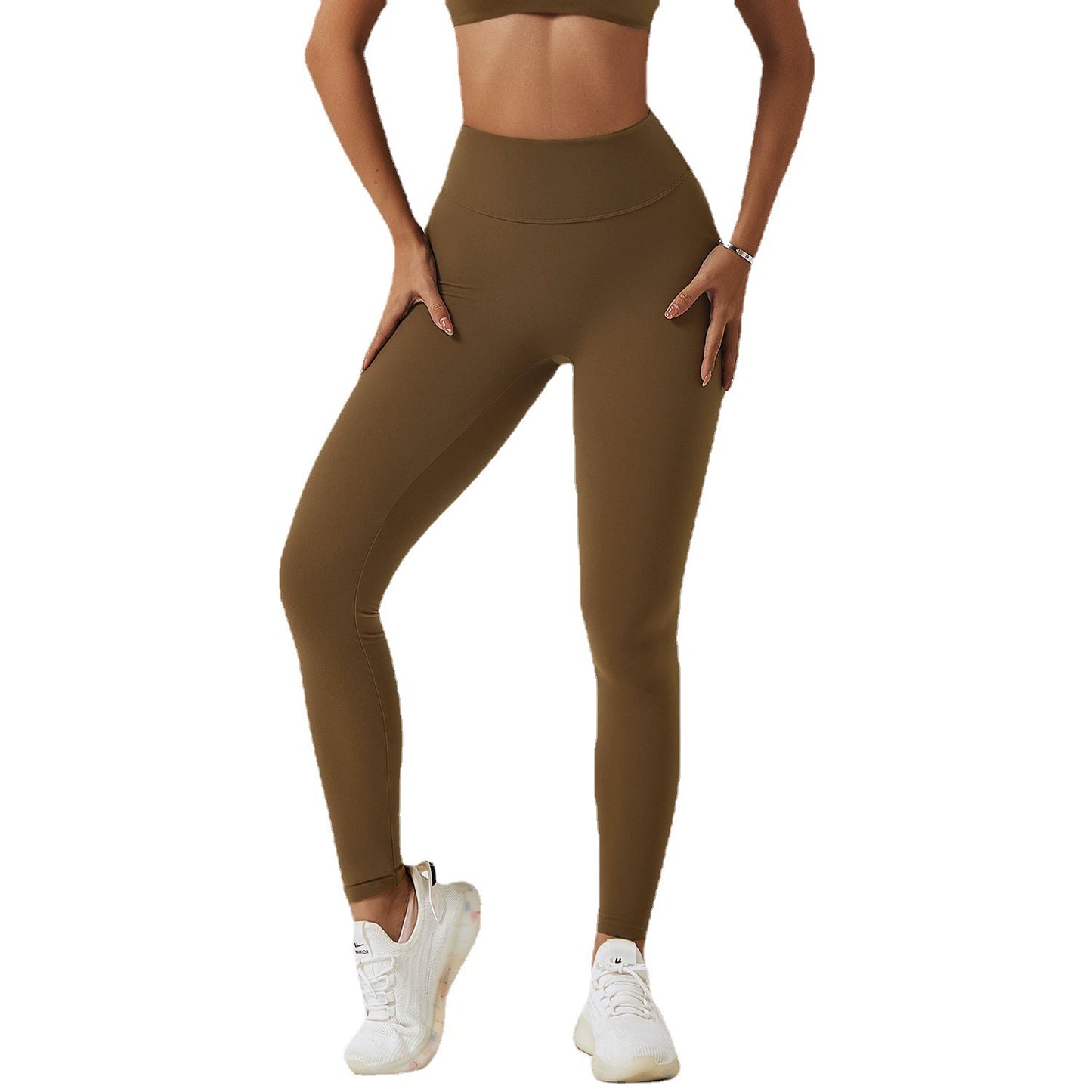 Ponçage double face européen et américain fesse levage ventre tenant serré pantalons de fitness pantalons de yoga vêtements d'extérieur en cours d'exécution taille haute pantalons de survêtement extensibles femmes