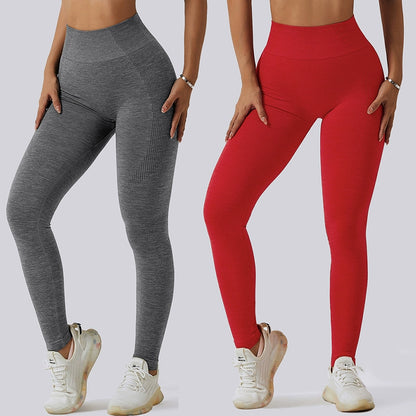 Pantalon de yoga sans couture à la mode pour rehausser les hanches, taille haute, pantalon de fitness à séchage rapide, collants de sport, pantalon court en tricot