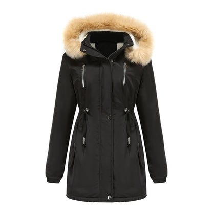 Automne Hiver Femmes Vêtements Épais Manteau En Coton Rembourré En Peau D'agneau Femmes Lâche Femmes Vêtements En Coton Chapeau Amovible Manteau Rembourré En Polaire