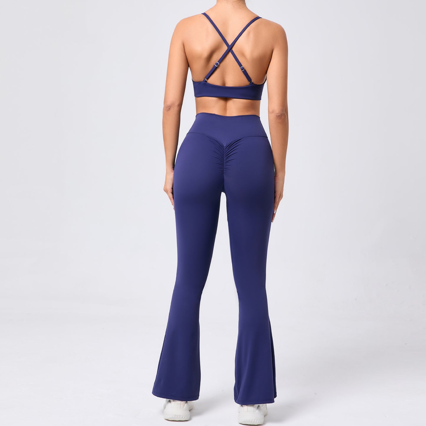 Sujetador ajustable giratorio, ropa de Yoga con espalda ajustada, traje con cuerno de secado rápido, traje de entrenamiento para ejercicio de carrera