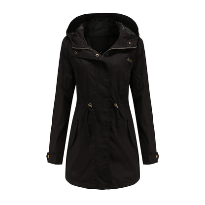 Cotton Women Spring Autumn Coat Loose Solid Color Clothing Women Clothing