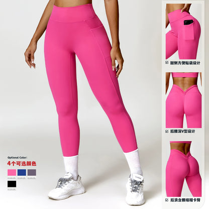 Pantalon de Yoga moulant à séchage rapide, pantalon de Fitness brossé taille haute, vêtements d'extérieur, Leggings de sport, de course à pied