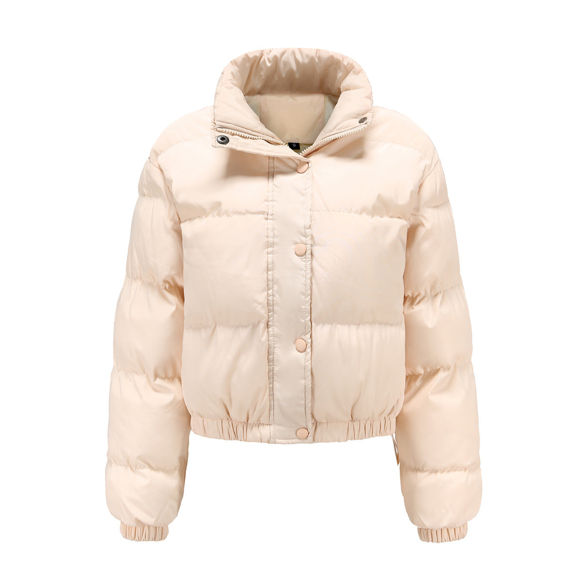 Automne Hiver Femmes Vêtements Veste Courte En Coton Femmes À Manches Longues Col Haut Manteau Chaud Lâche Décontracté Vêtements Rembourrés En Coton