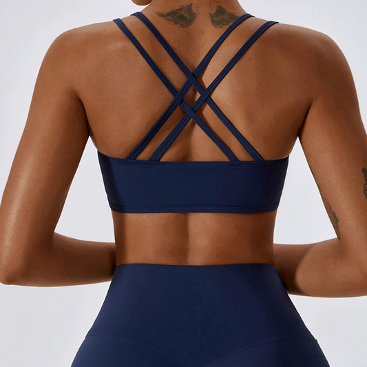 Soutien-gorge de Yoga dos serré, à séchage rapide, sous-vêtements d'exercice, sensation nue, vêtements de Fitness, avec coussinet de poitrine, à la mode, 2023