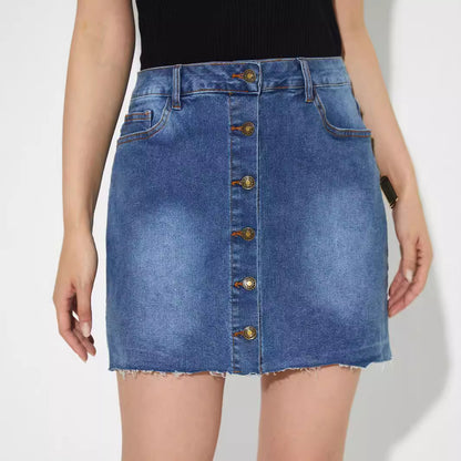 Women Clothing Personalized Design Denim Skirt Skirt