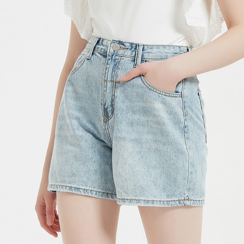 Summer High Waist Thin Loose Casual Slimming Denim Shorts