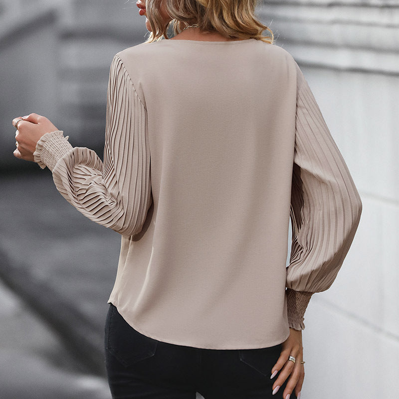 Autumn Women Clothing Long Sleeve Solid Color Shirt for Women